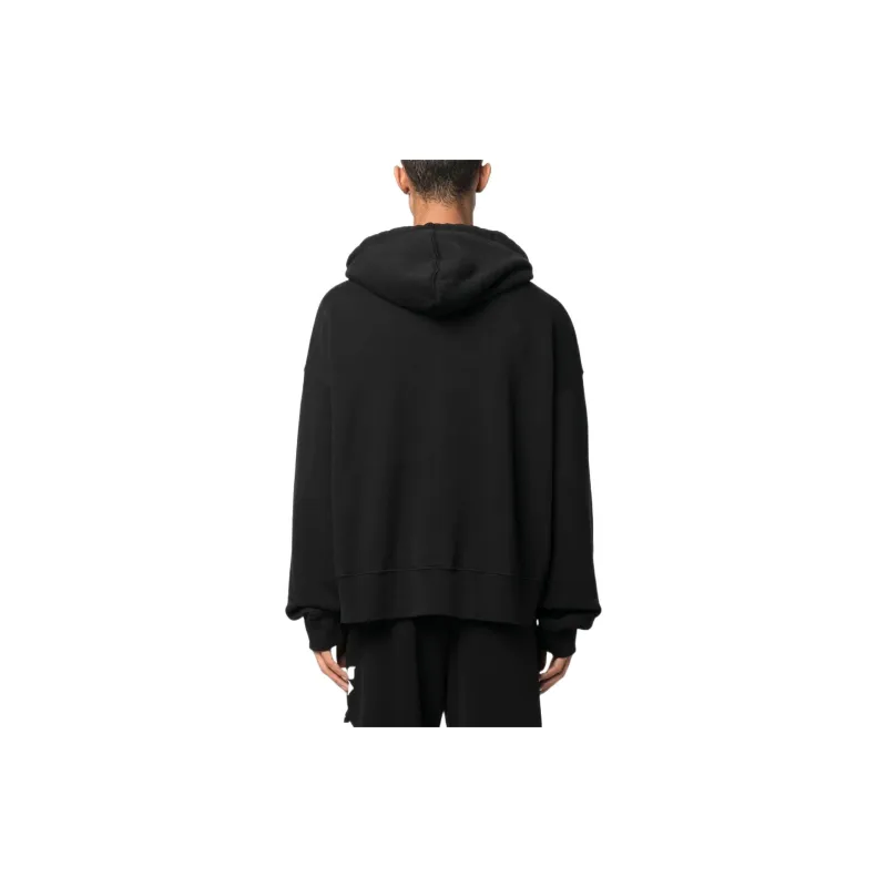 PALM ANGELS Curved Logo print Hoodie-3