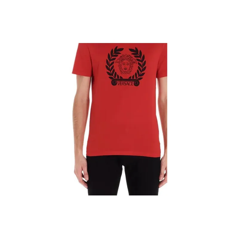 VERSACE T-Shirts Men Burgundy-3