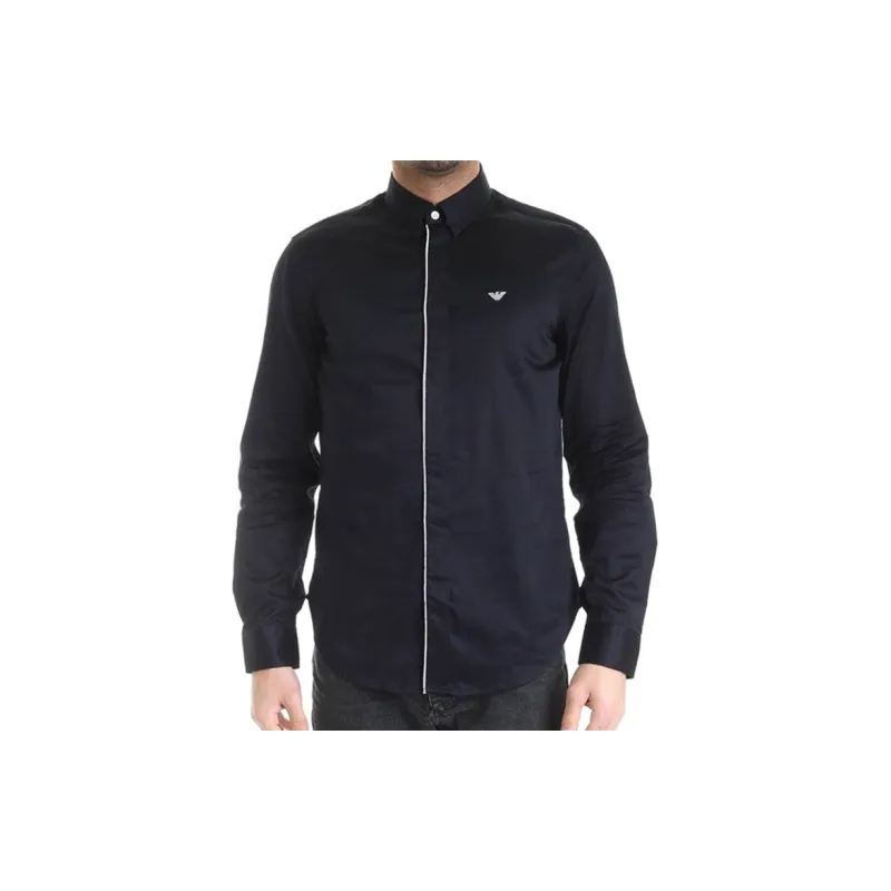EMPORIO ARMANI Shirts Men Navy Blue-2
