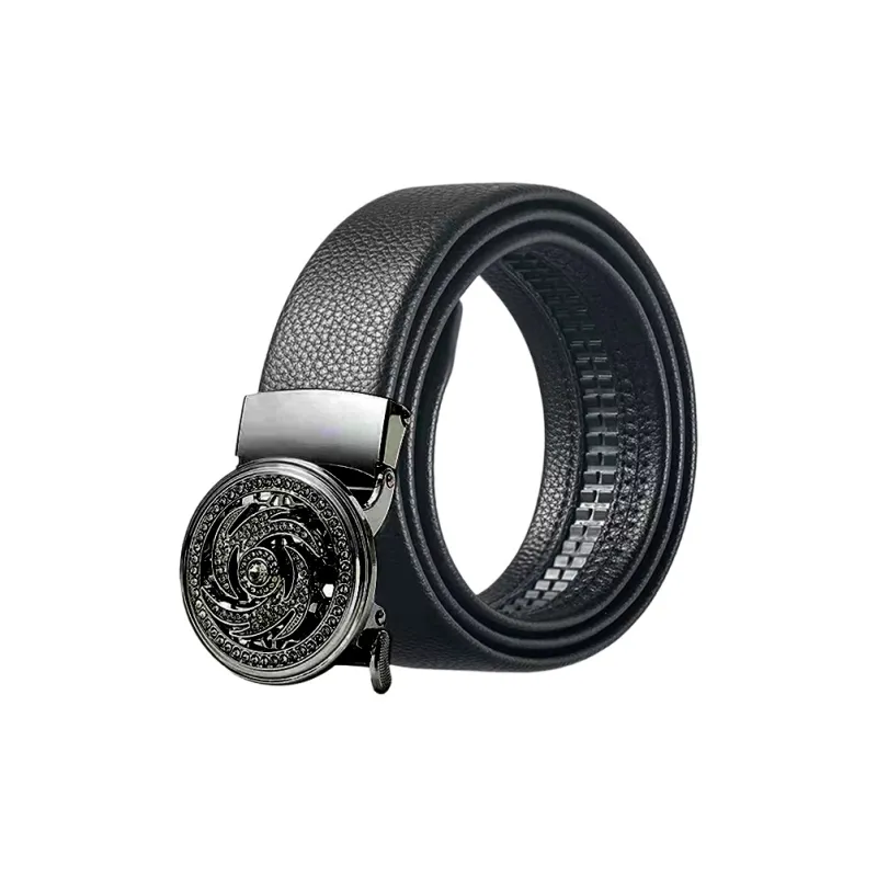 CARTELO Cow Split Leather Belts Men's Width 3.5cm Gift Box Set-5