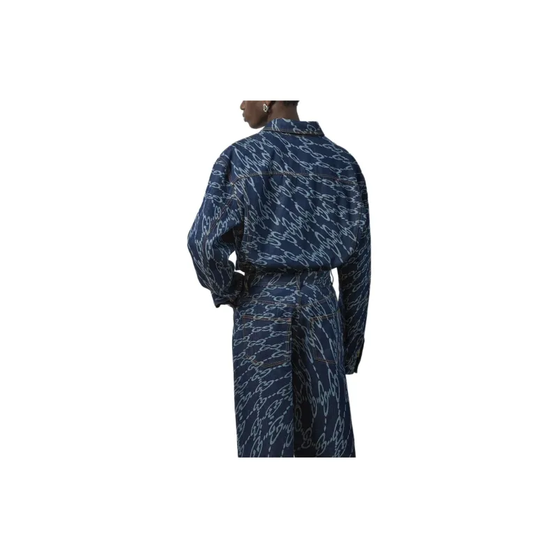 GUCCI Wavy GG print Denim Jacket-1