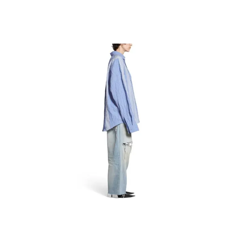 Balenciaga Shirts Unisex Blue-4