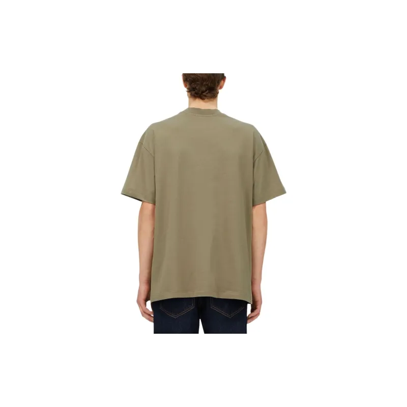 MSGM Brushed Logo Crewneck T Shirt-2