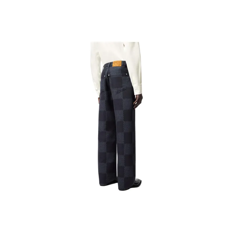 Lv Damier Jacquard Wool Pants-4