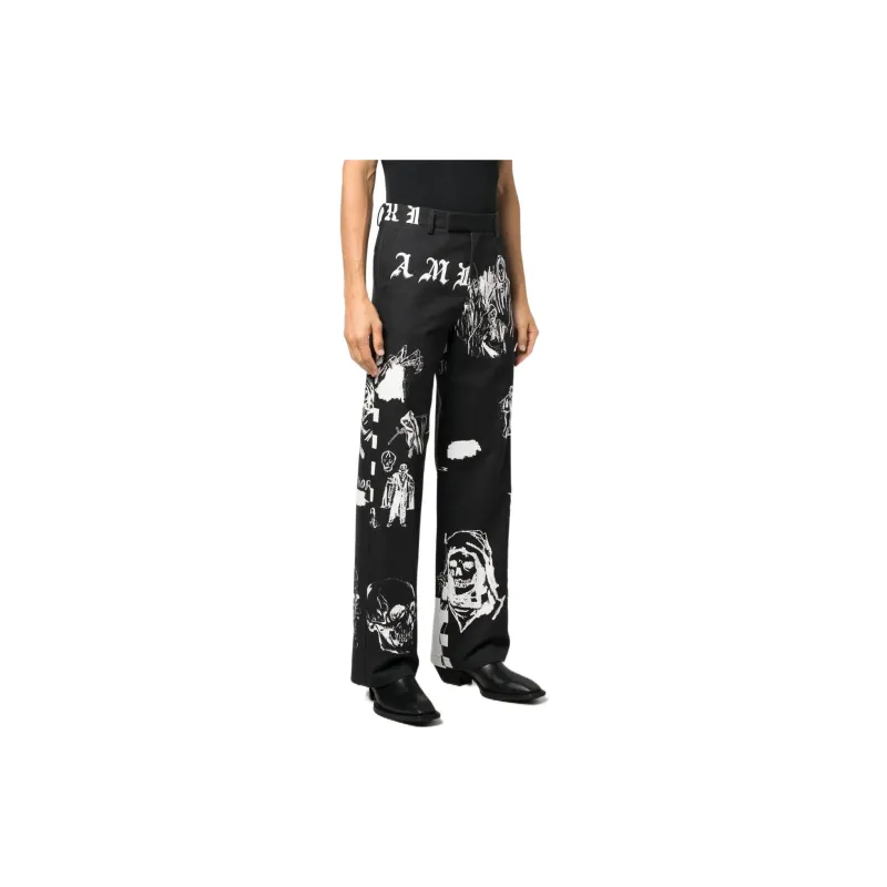 AMIRI Graphic print Straight leg Trousers-4