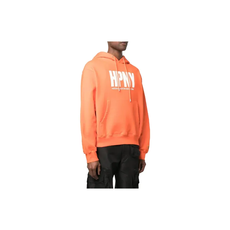 HERON PRESTON Logo Printed Drawstring Hoodie-3