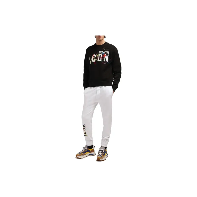 DSQUARED2 Icon print Detail Trousers-3