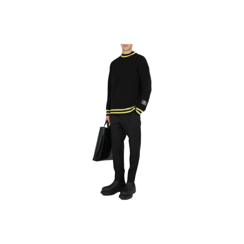 MSGM Logo Patch Crewneck Sweatshirt-2