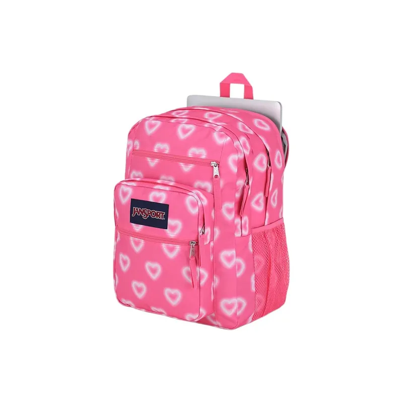 JanSport Recycled Polyester Backpack Large Size Unisex Pink-4