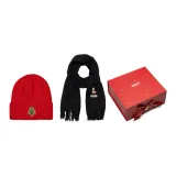 Red with Candy Canes Black Scarf