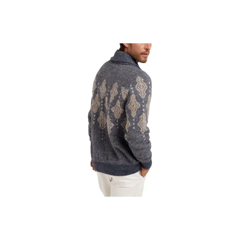 Brunello Cucinelli Geometric Jacquard Buttoned Cardigan-2