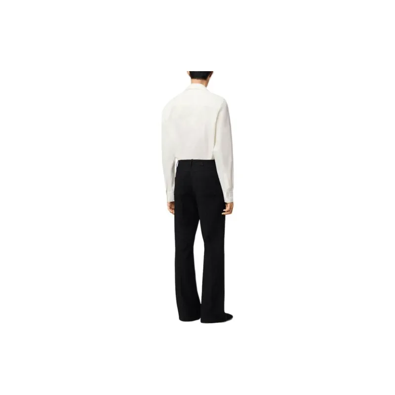 LOUIS VUITTON Embellished Open Collar Long Sleeved Shirt-4