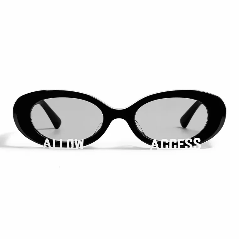 ALLOW ACCESS Plate Frame Oval Sunglasses Unisex-0