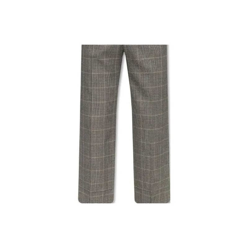 GUCCI Wide Leg Plaid Trousers-2
