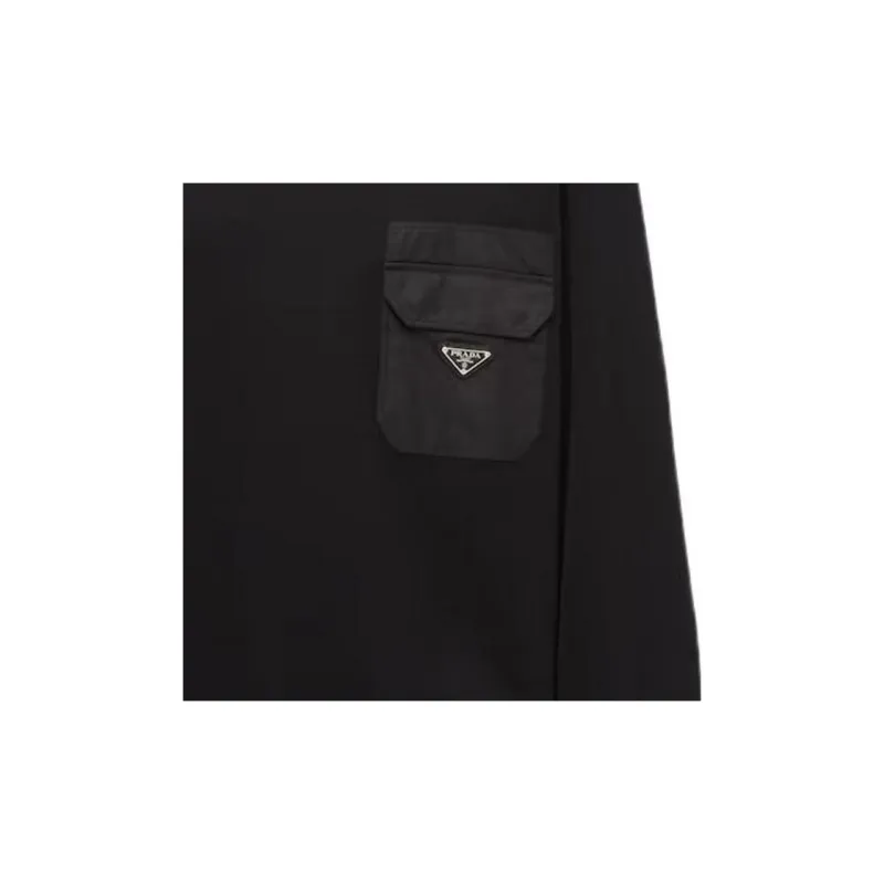 PRADA Triangle logo Panelled Sweatshirt-6