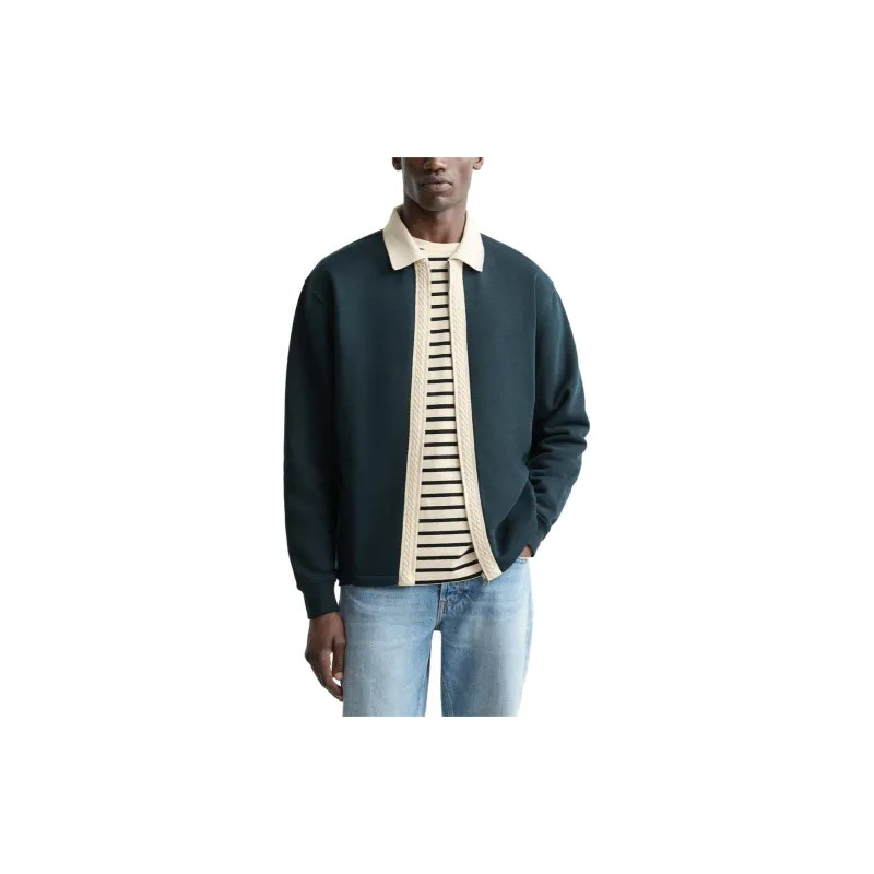 ZARA Jackets Men Dark Green-2