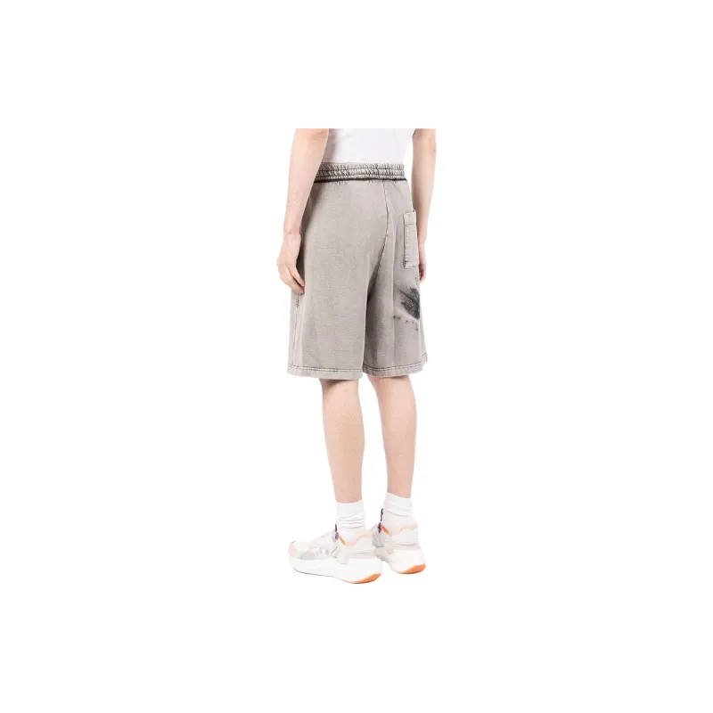 Mauna key Stonewashed Logo print Shorts-2