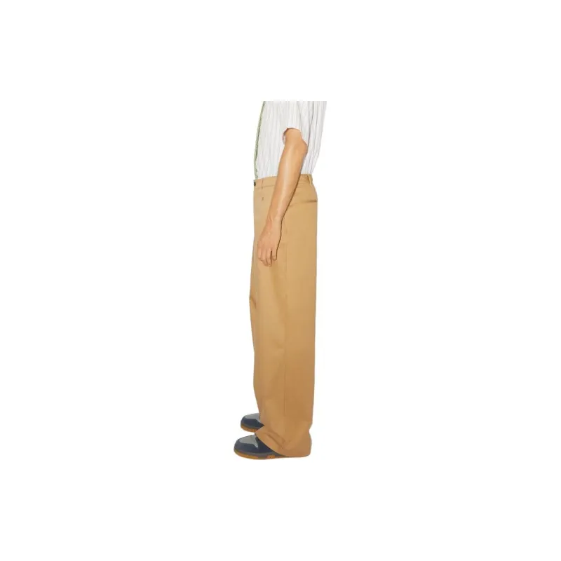 Acne Studios FW23 Casual Pants Unisex Camel Brown-3