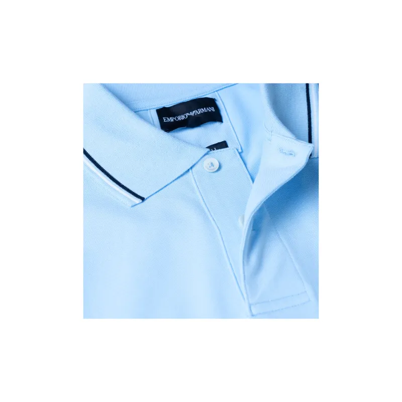 EMPORIO ARMANI SS22 Polo Shirt Men's Light Blue-5