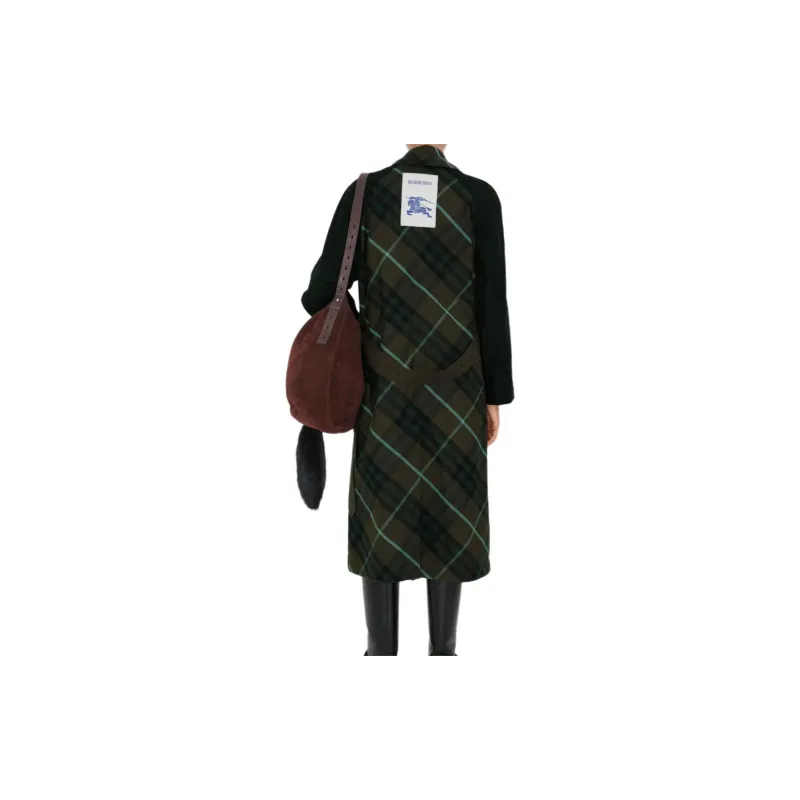 Burberry Check Plaid Belted Reversible Trench Coat-3