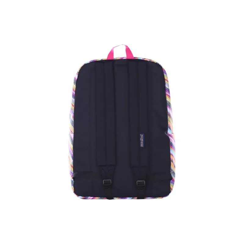 JanSport Polyester Backpack Medium Size Unisex Crayon Rainbow-3