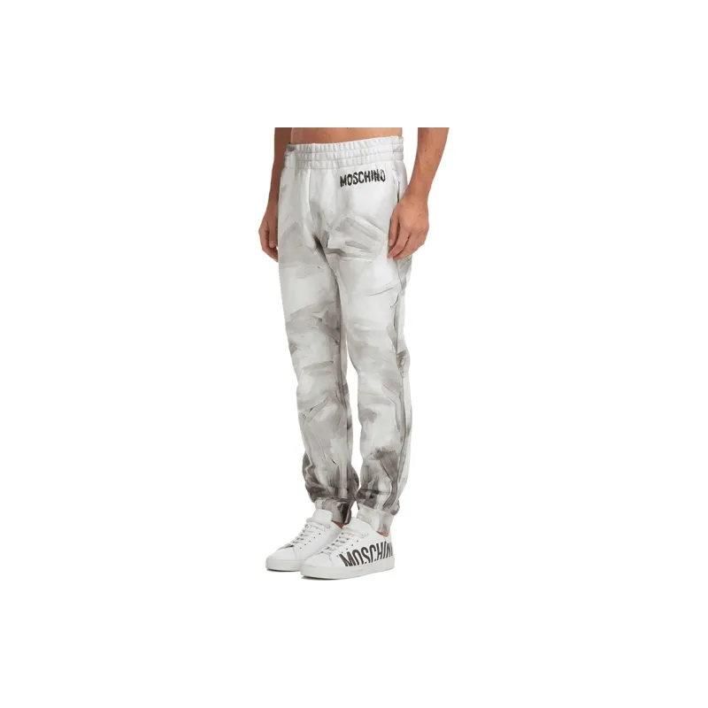 MOSCHINO Knitted Sweatpants Men Gray-3