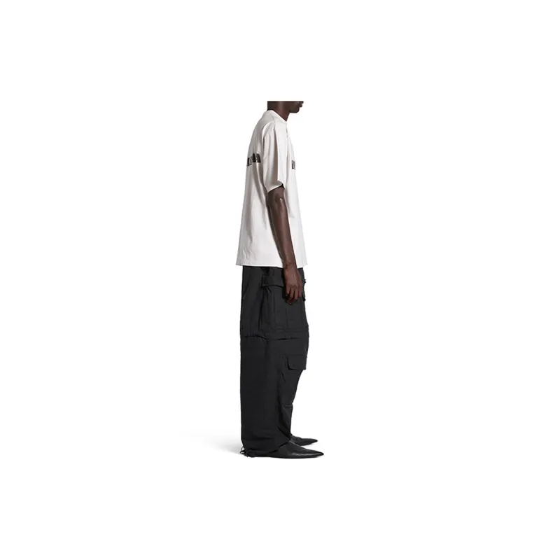 Balenciaga SS24 T Shirt Loose Fit Style Men's White-4