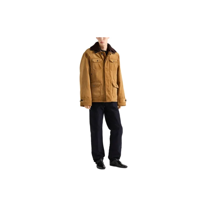 PRADA FW24 Casual Pants Men's Marine Blue-1