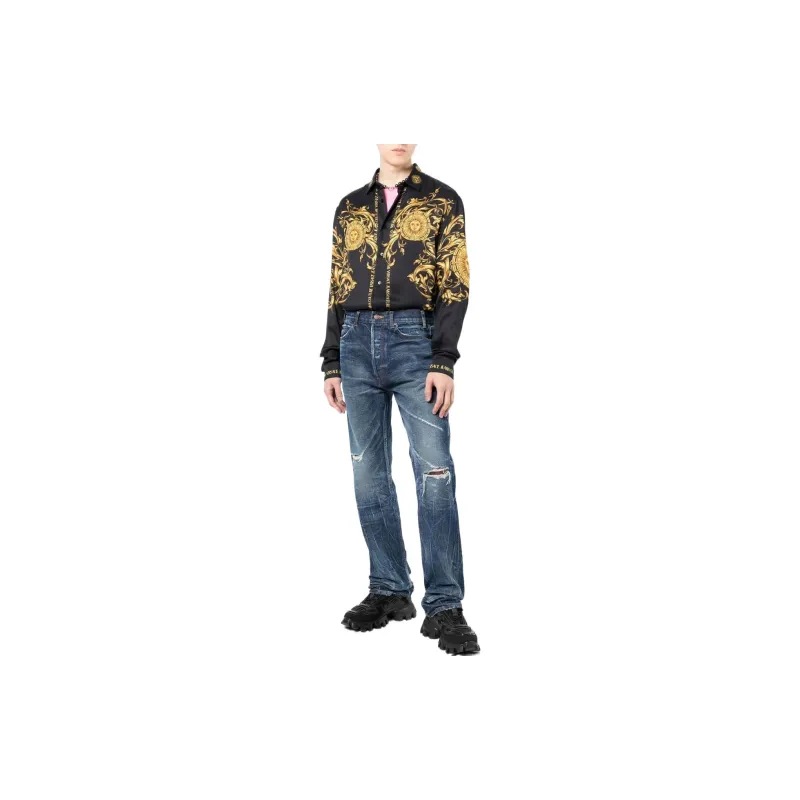 VERSACE JEANS COUTURE Shirts Men Black-1