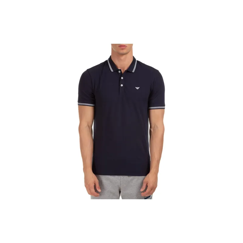 EMPORIO ARMANI Polo Shirts Men Navy Blue-4