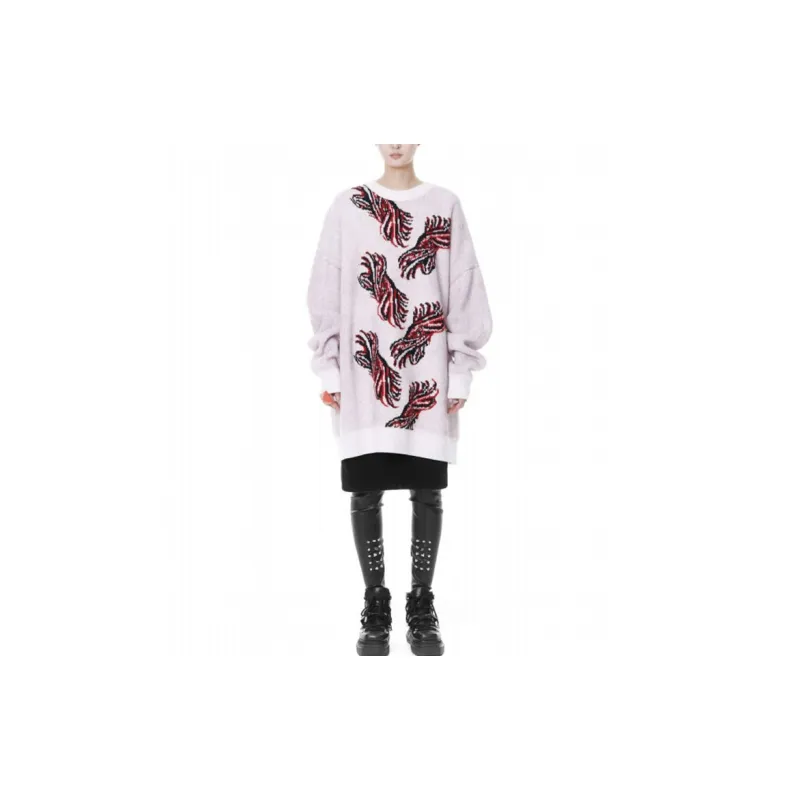 WE11DONE FW21 Sweater Unisex Red-1