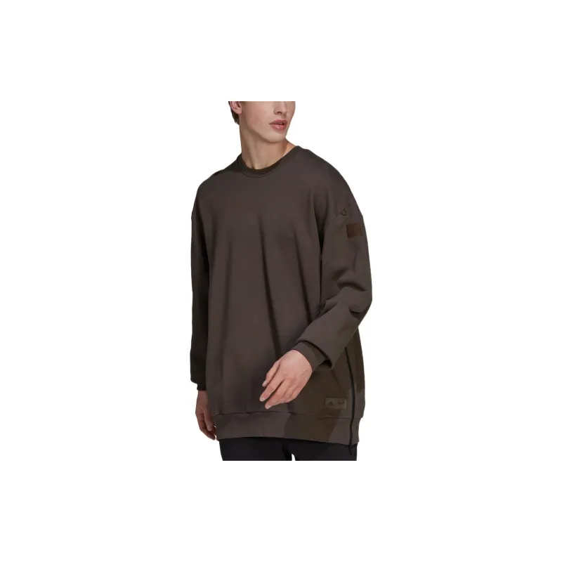 Adidas Sweatshirts Men Dark Gray Olive Green-3