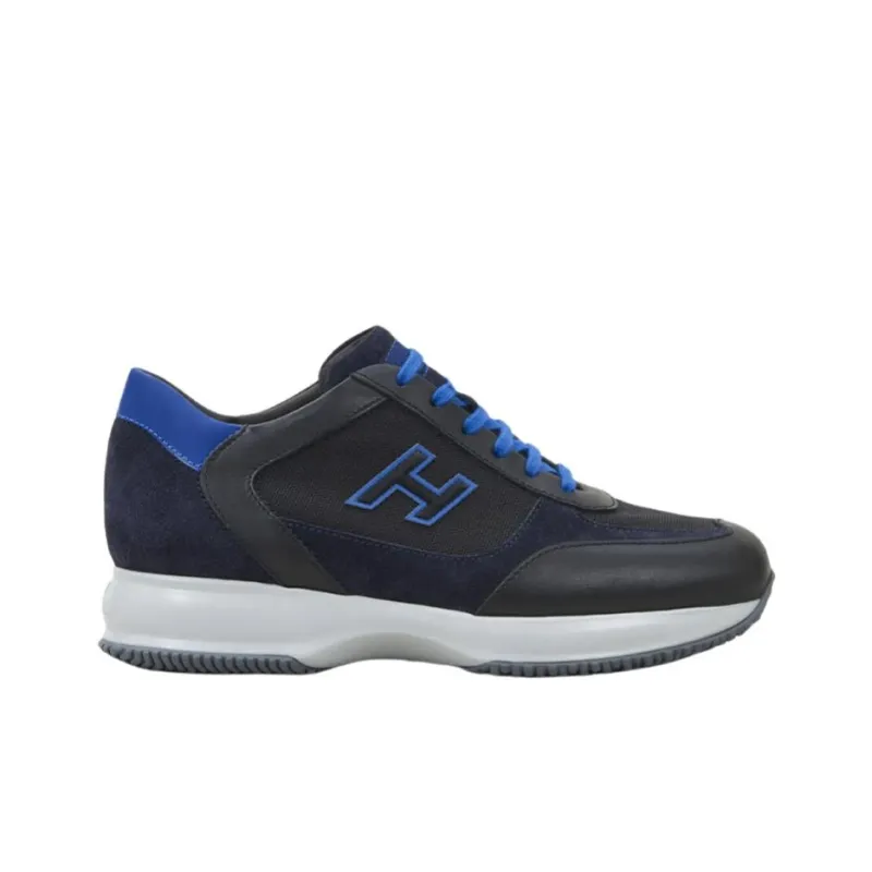 HOGAN Interactive Casual Shoes Men Low-Top Blue/Black-1