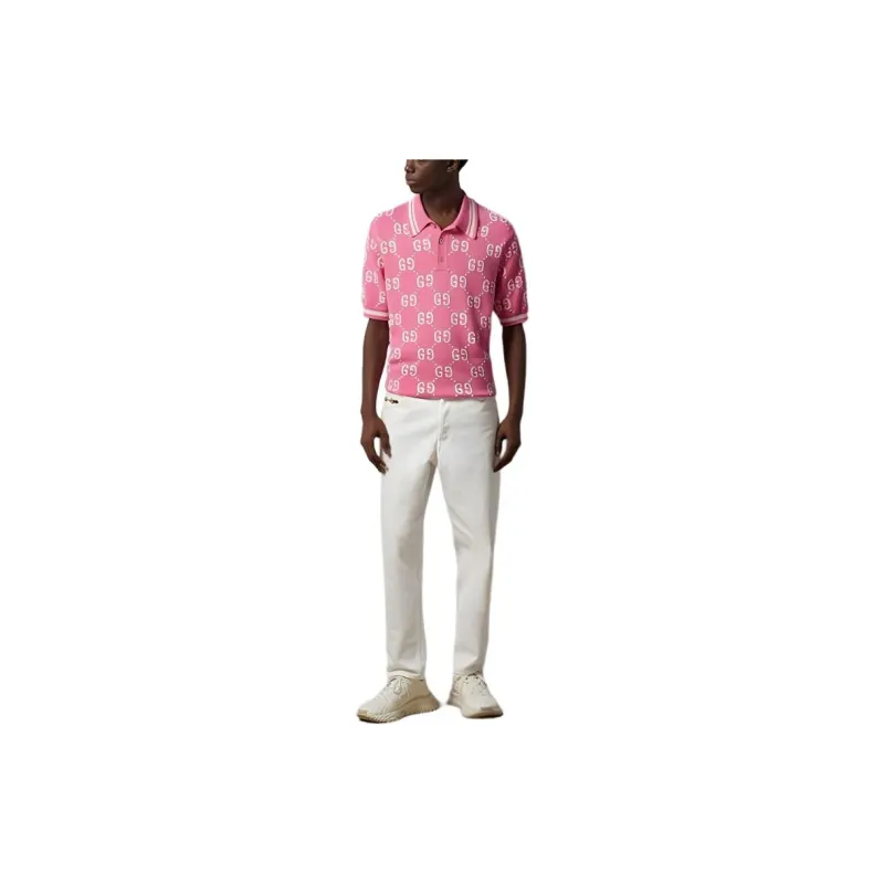 GUCCI Monogrammed Polo Shirt-1