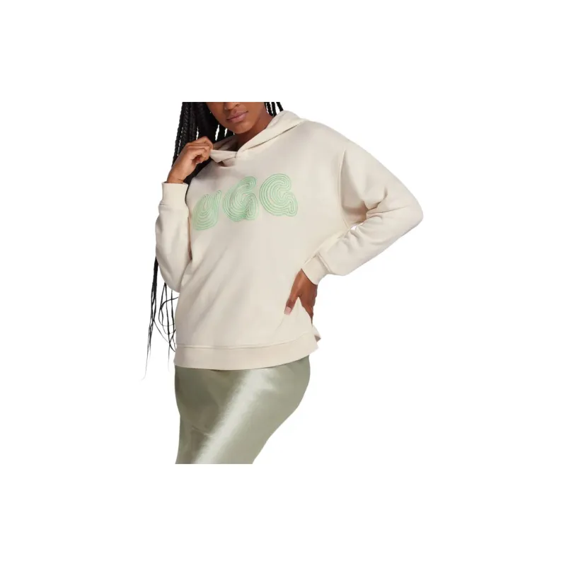 UGG All Gender Bubble Logo Hoodie Sweatshirt Unisex Cream-3
