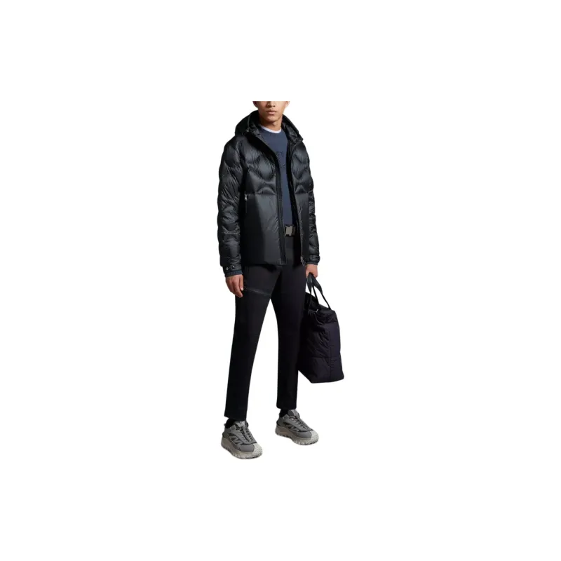 Moncler Cotton Trousers Casual Pants Men's Marine Blue-3