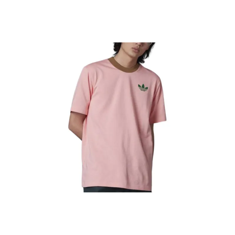 Adidas Originals Adicolor 70s LARGE TREFOIL TEE T Shirt Men's Pink-3