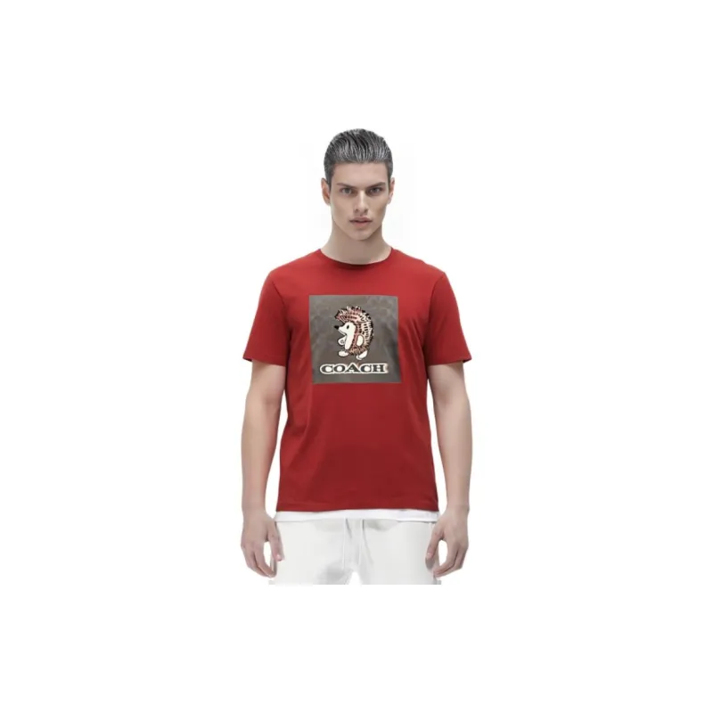 COACH T-Shirts Men Red-3