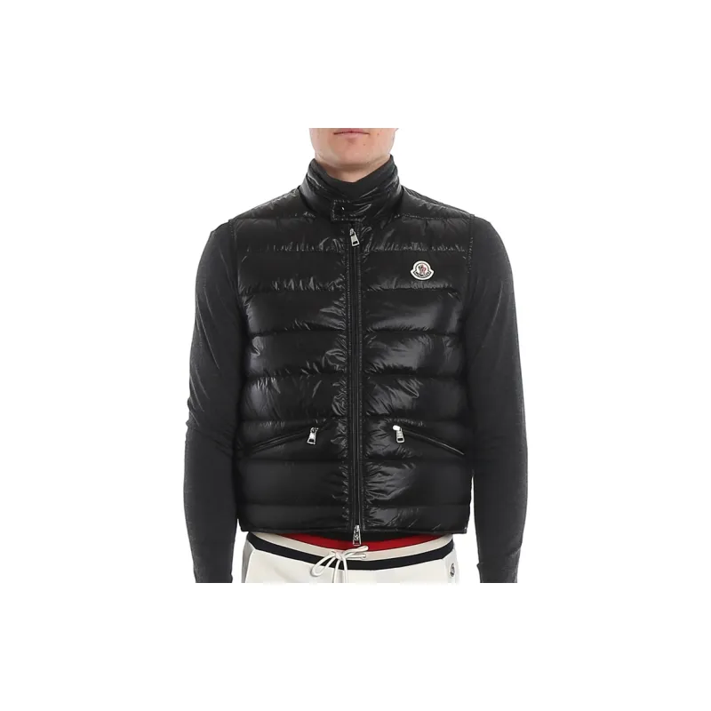 Moncler Gui Logo patch Puffer Gilet-4