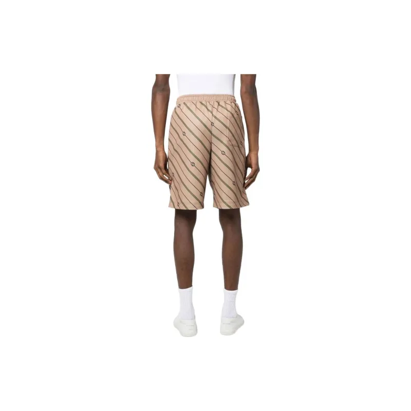 GUCCI Twill Gg Stripe Shorts-1