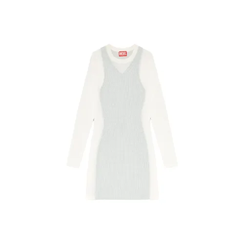 DIESEL Long-Sleeved Dresses Women's White