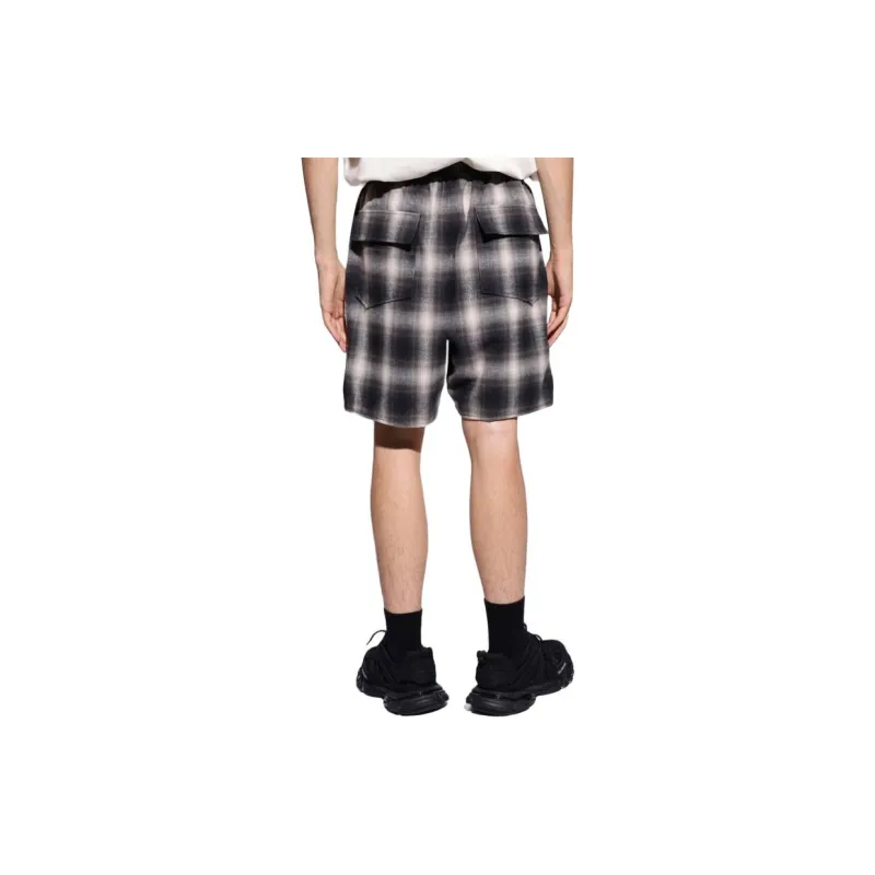 RHUDE Plaid Logo Shorts-2
