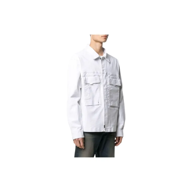 DIESEL Denim Jackets Men White-3