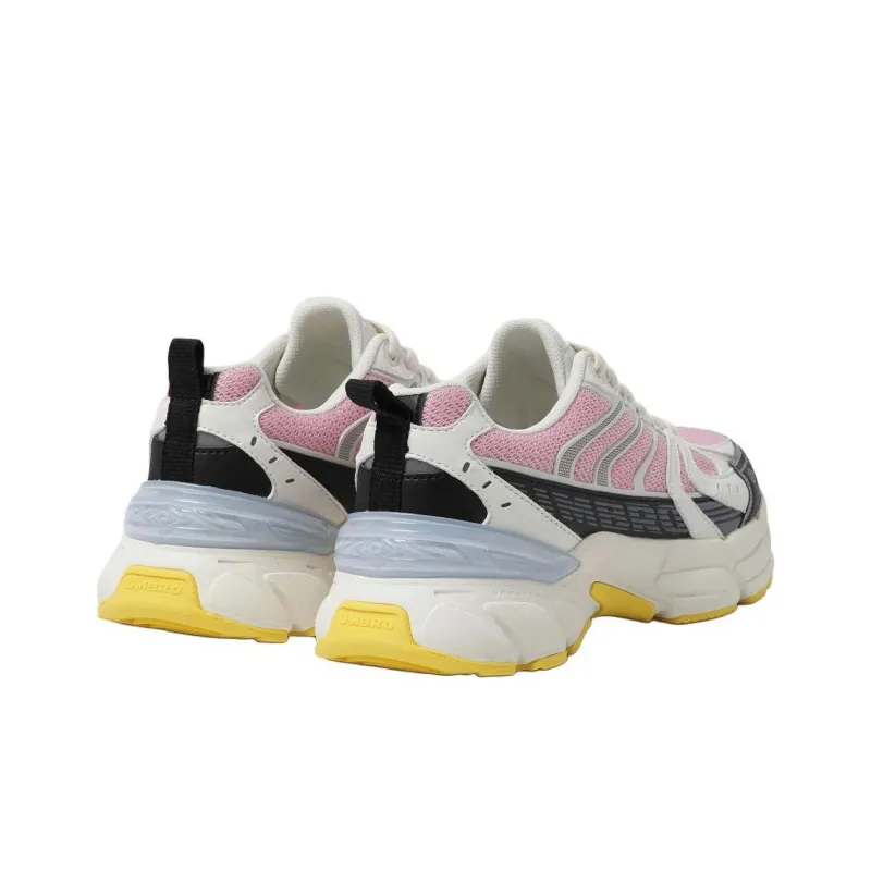 Umbro Anti Slip Wear Resistant Low Top Running Shoes Unisex White Pink-2