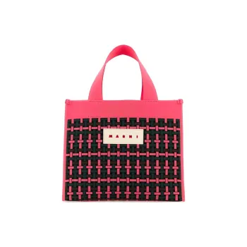MARNI Logo Patch Jacquard Tote Bag