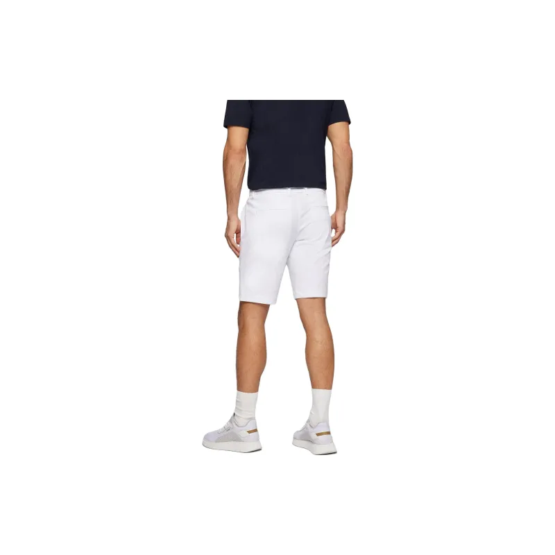 HUGO BOSS Slim-Fit Regular-Rise Sorts In A Cotton Blend Casual Shorts Men's White-2