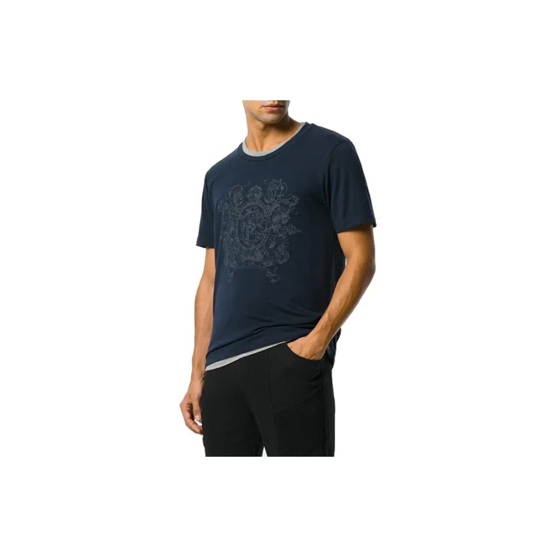 BALMAIN T-Shirts Men Dark Blue-1
