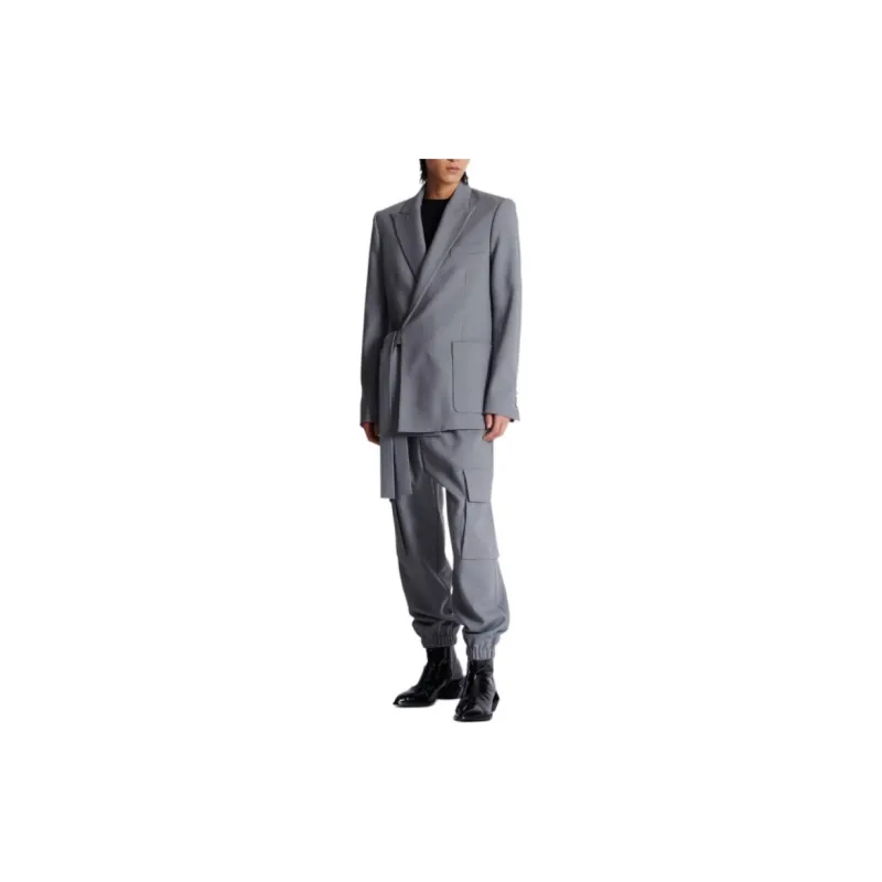 BALMAIN Double crepe Side belt Blazer-1