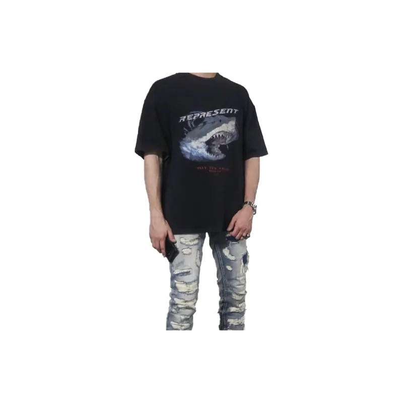 REPRESENT Only The Strong Survive Shark T Shirt-2