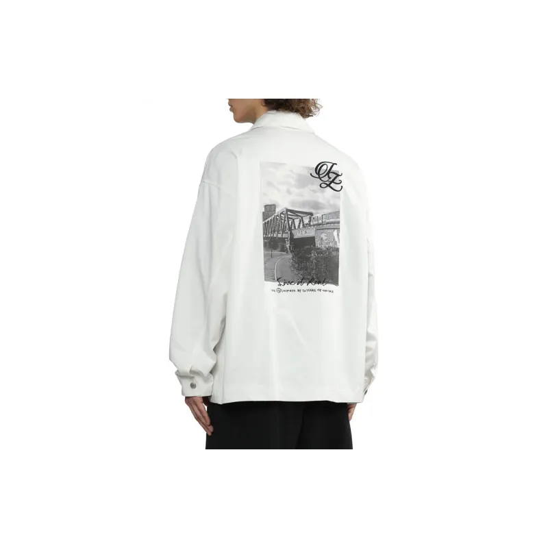 Izzue Photography print Gabardine Shirt Jacket-3